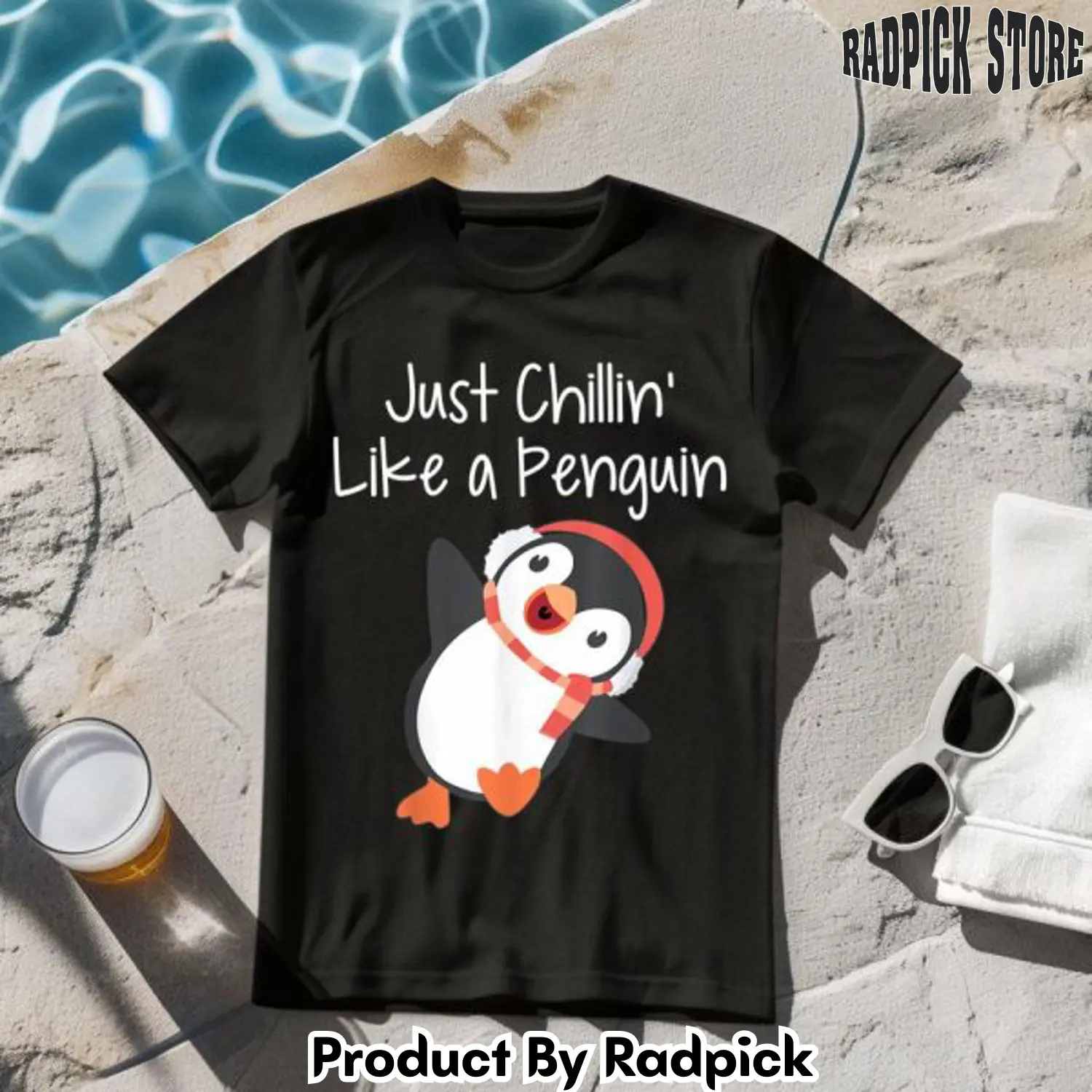 Just chillin like a penguin vintage tshirt rp2631378